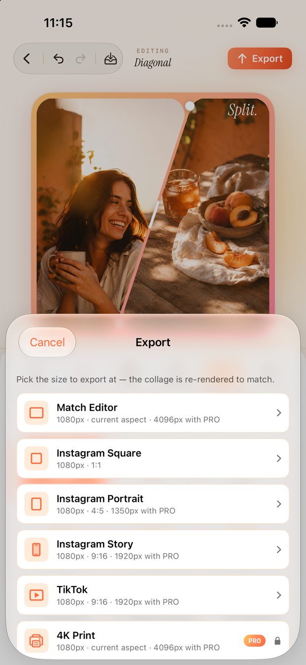 Export a still or video